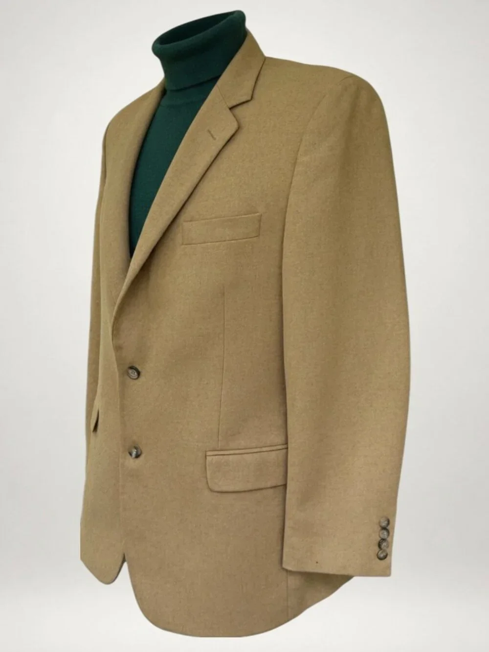 Brooks Brothers 346 100% Camel Hair Blazer Sport Coat 46R Tan Classic